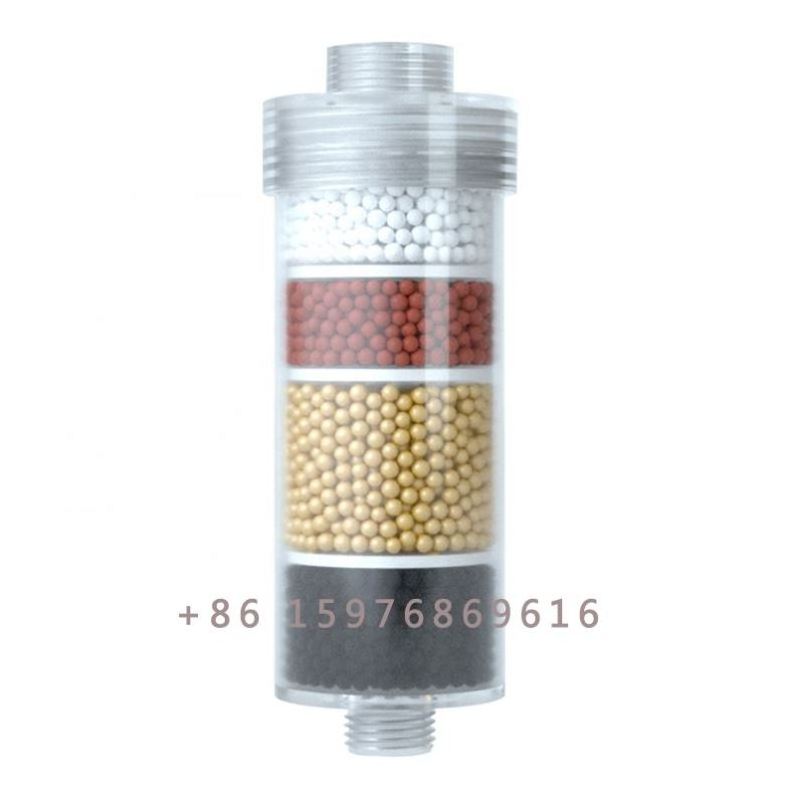 4 layer New Design Anti Lime Scale KDF Tourmaline Balls Spa Filtered Shower Head Water Filter