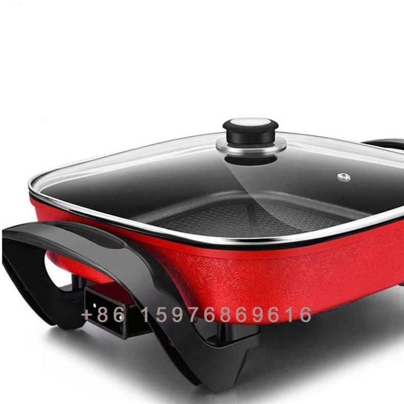 hot sale chinese classic square shape high temperature non stick mini hot pot electric