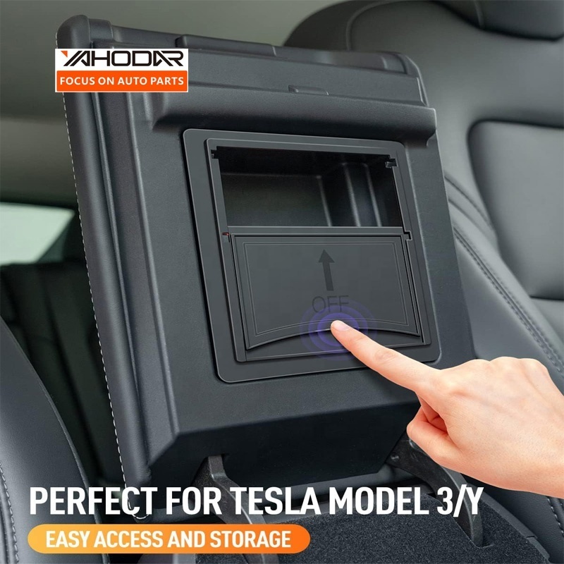 Center Console Accessories One-Touch Armrest Central Hidden Storage Box Fit For Tesla Model 3 Y