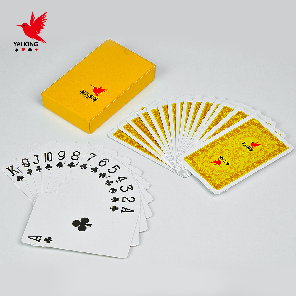 Cheap customised logo paper poker personalized print on demand custom playing cards in bulk