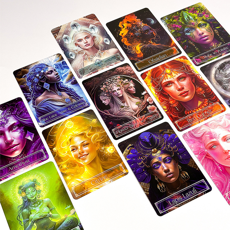 Custom Printing Golden Foil Tarot Cards Deck Oracle Tarot Playing Cards