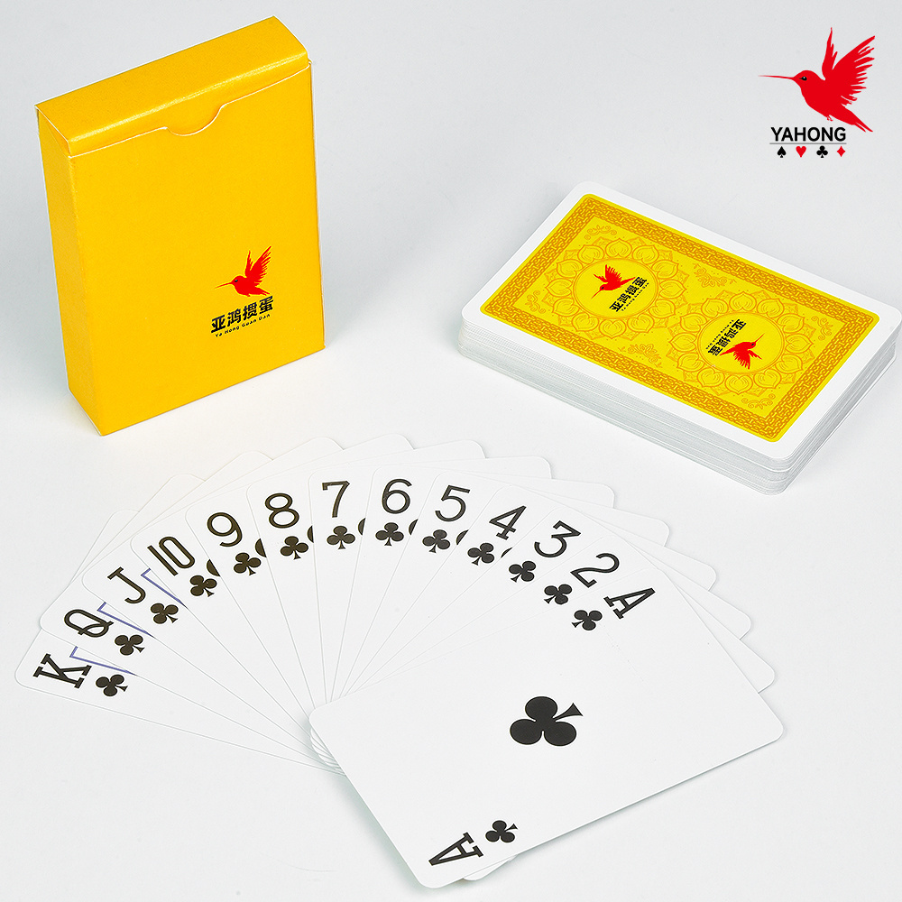 Cheap customised logo paper poker personalized print on demand custom playing cards in bulk