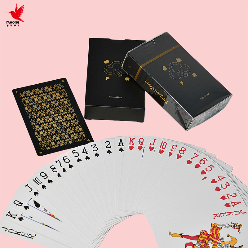 Free Sample Custom Design LOGO Poker Deck Game Waterproof Printing Wholesale Paper Playing Cards With Box