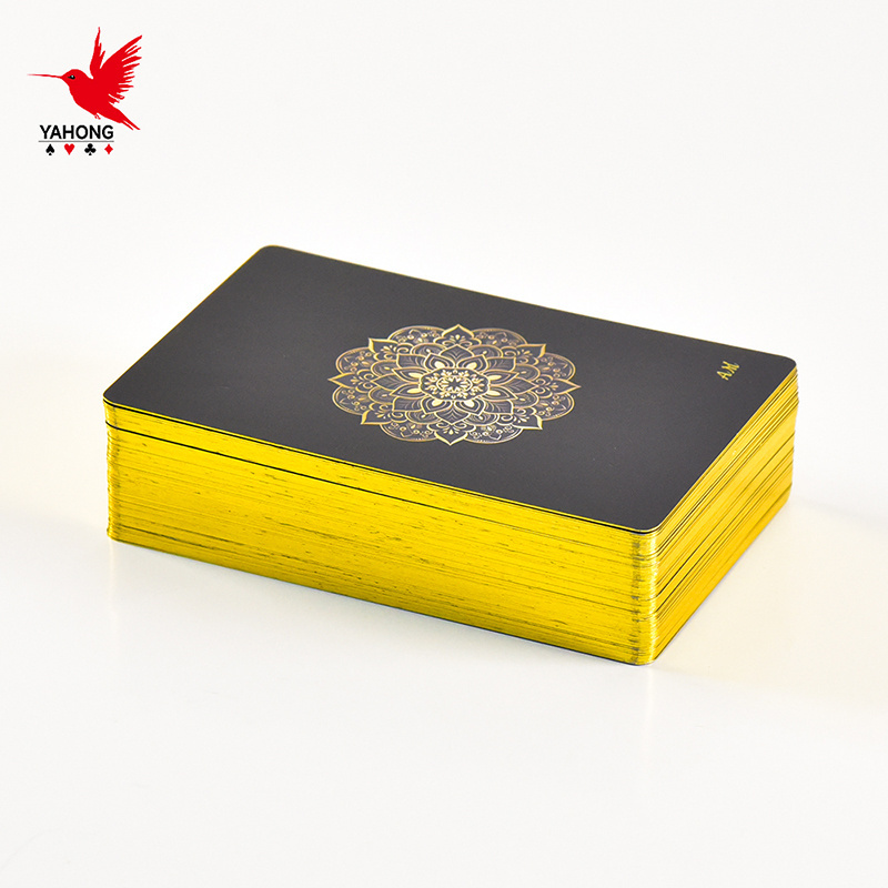 Wholesale Custom Gold Gilded Edges Tarot Oracles Playing Cards Plastic Affirmation Deck with Logo Printing