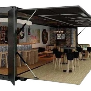 China 20ft foldable luxury prefabricated portable shipping container prefab coffee shop/container cafe/container bar