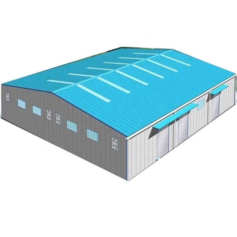 Foshan Fast Install Iron Prefabricated Prefab Warehouse , Pre Engineering Steel Structure Building Warehouse