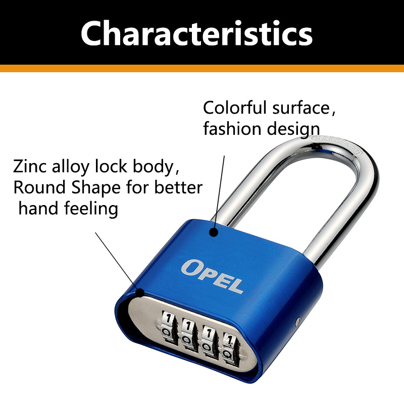 OPEL Mini Digital Unlock Padlock Without Key Security Padlock Custom Color Lock