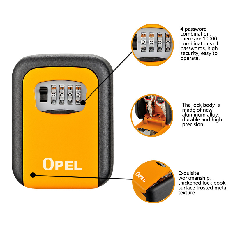 OPEL Security Airbnb Smart Master Safe Lock Box For Keys With Removable Shackle Combination Lock