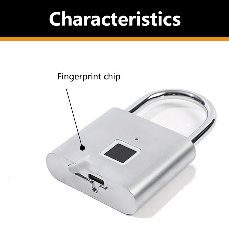 Hot Selling Keyless Padlock Small Unique Padlocks Fingerprint With High Quality