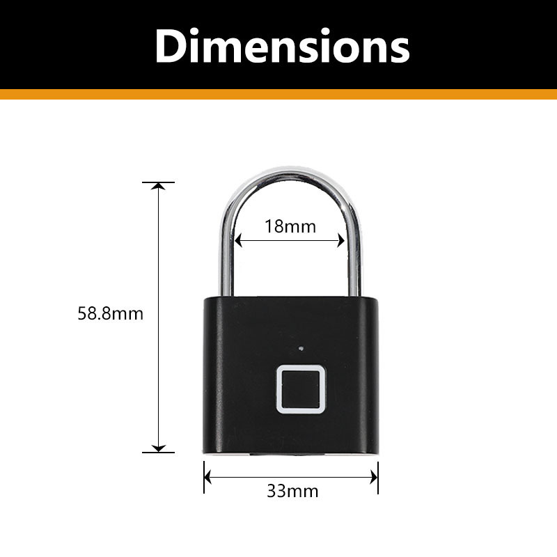 Hot Selling Keyless Padlock Small Unique Padlocks Fingerprint With High Quality