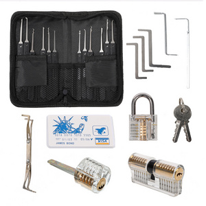 Professional Picks Lock Bag Lockpicking Practice Locks Set Transparent With Great Price