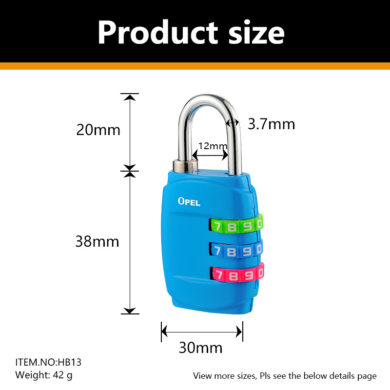 Professional Use For Code Combination Lock Padlock 3 Digits Letter