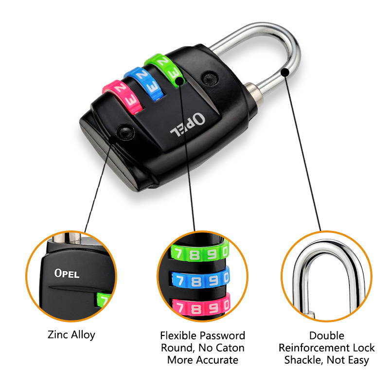 Professional Use For Code Combination Lock Padlock 3 Digits Letter