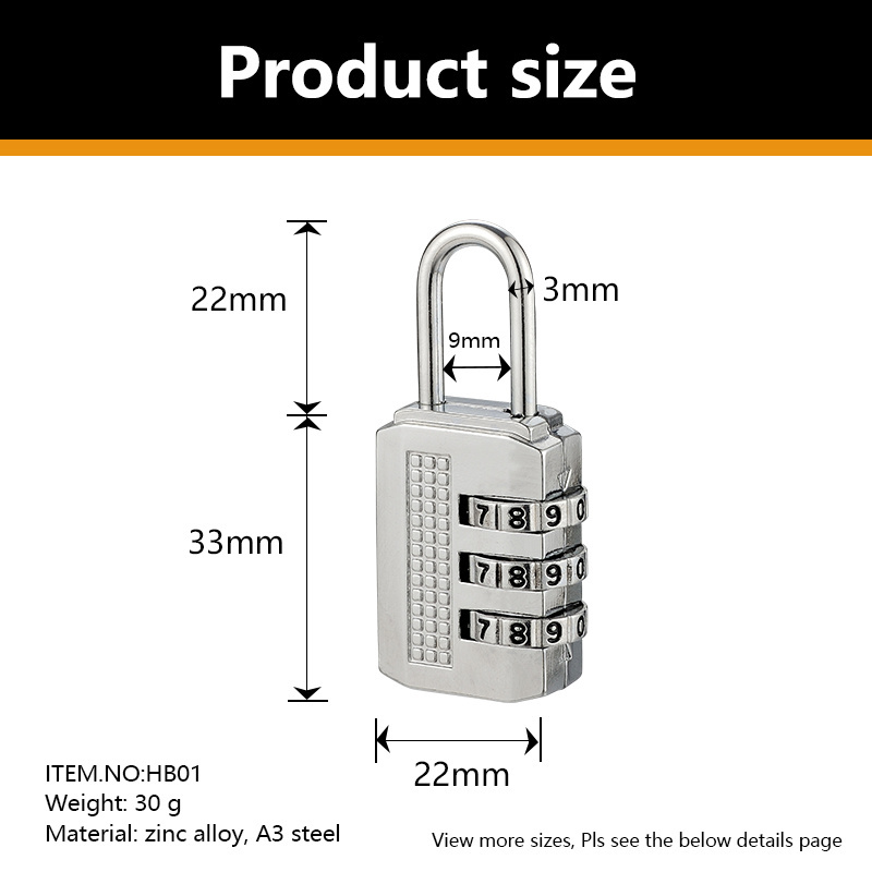 Multifunctional  4 Letter Combination Outdoor Cover Padlock Code Lock Digital