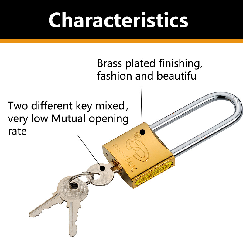 YAHUAN New Design Security Padlocks High Quality Waterproof Brass Multiple Size Cast Iron Padlock