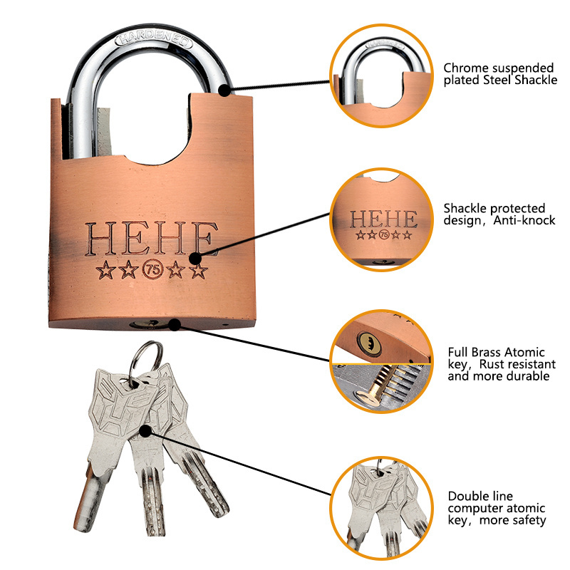 HEHE Multifunctional Wide Application Anti-theft Lock Cheap Luggage Padlock Hardware Accessories with great price