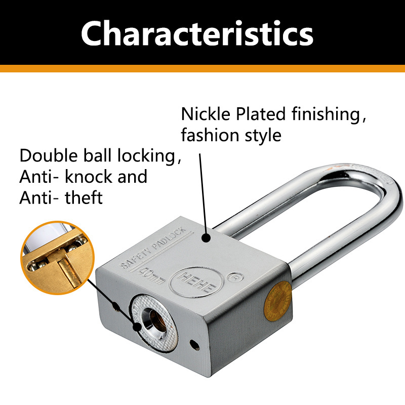 YAHUAN Selling Cr Plated Vane Keys Side Open Padlock Cylinder Lock Iron Padlocks