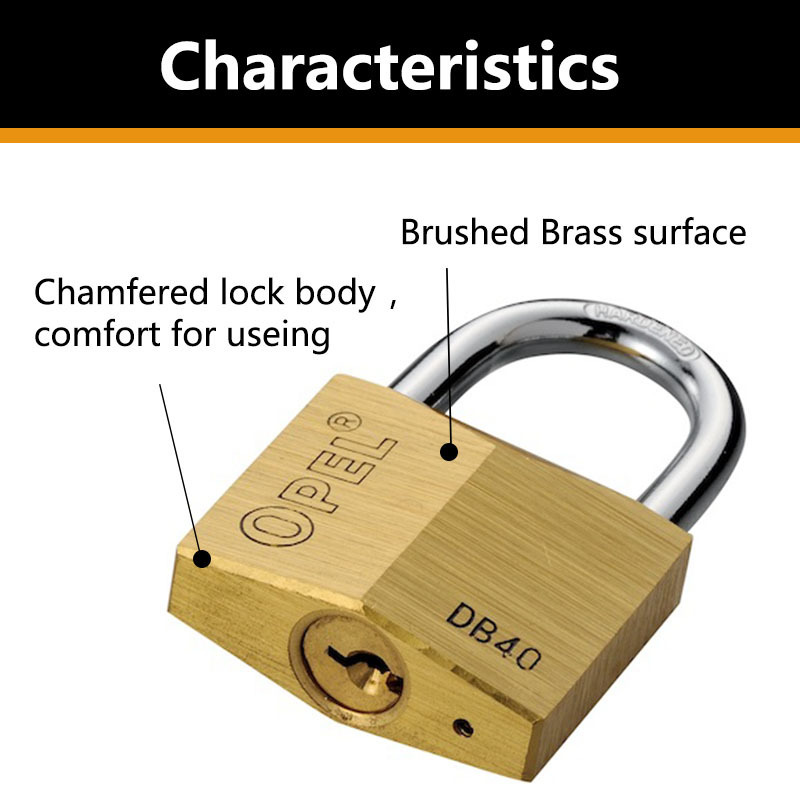 New Design Combination Sanding Copper Brass Padlock Gym Locker Lock With Great Price