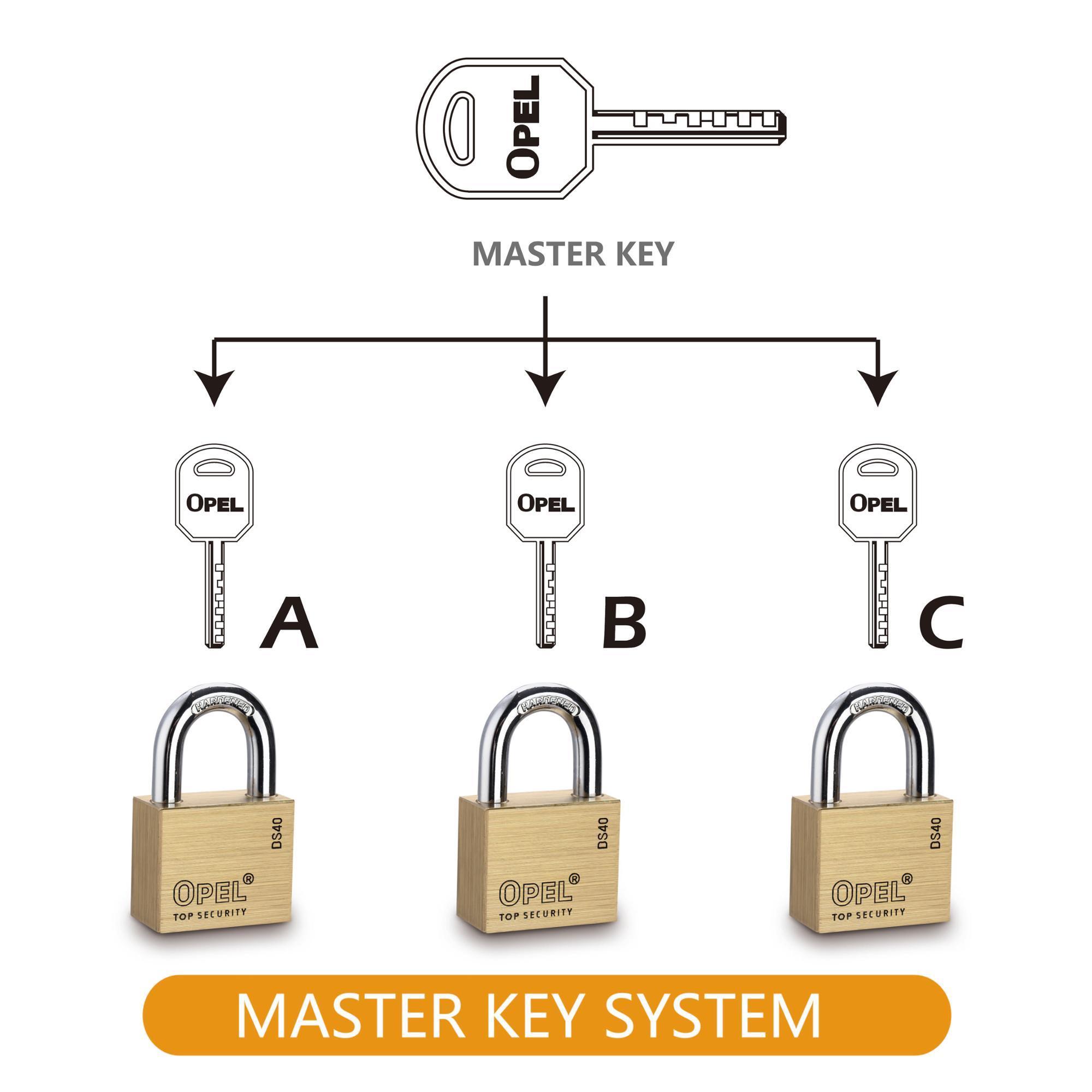 Master Key System Brass Padlock Set With Best Quality Lock