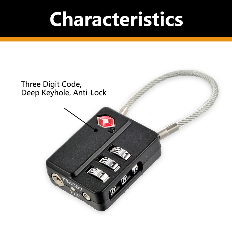 Tsa Approved 4 Letter Number Combinations Change Digital Lock Padlock With Low Price