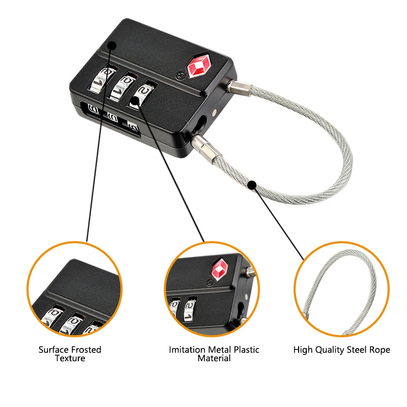 Tsa Approved 4 Letter Number Combinations Change Digital Lock Padlock With Low Price