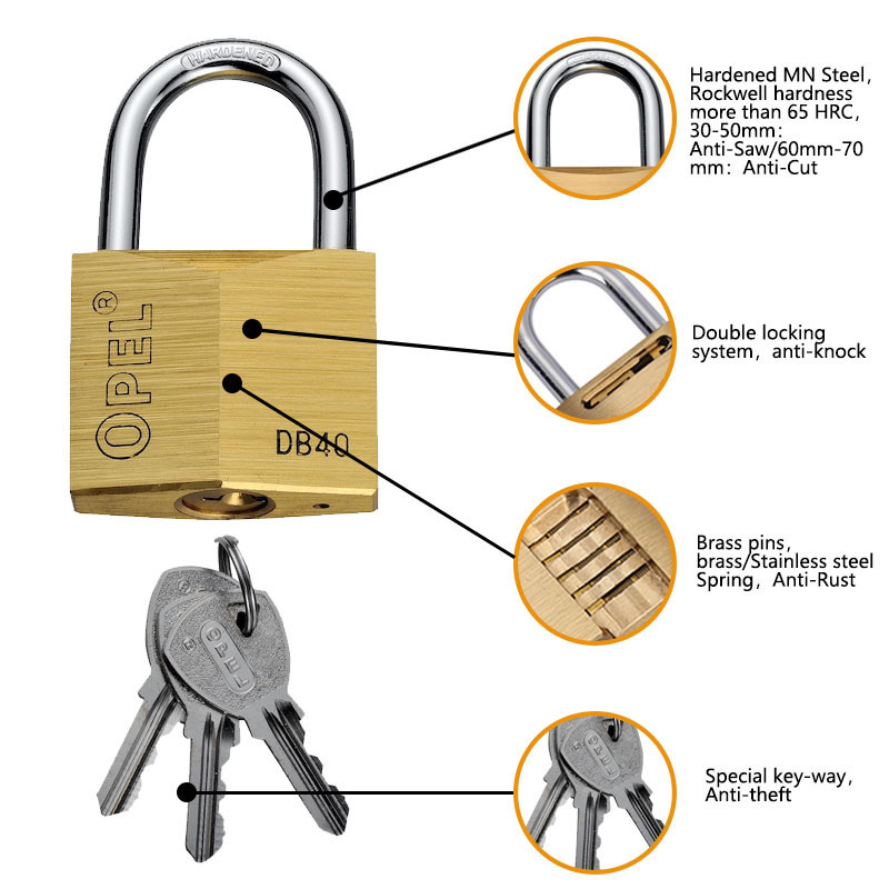 New Design Combination Sanding Copper Brass Padlock Gym Locker Lock With Great Price