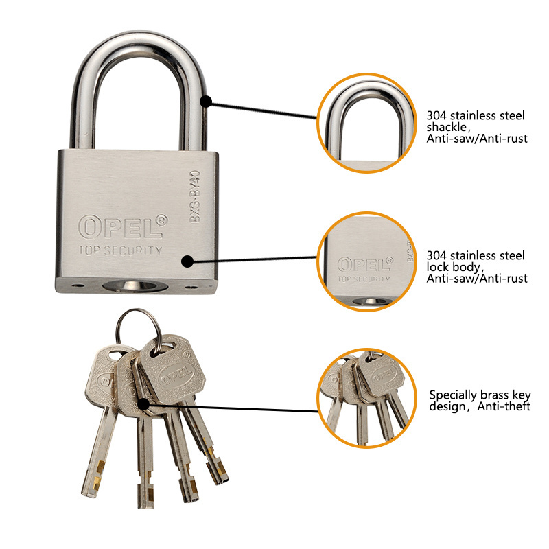 Small 304 Stainless Steel Keyed Alike Industrial Door Window Locks