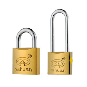 YAHUAN Padlock Manufacturer Set Manufacturer Key Iron Code Heavy Duty Iron Hard Circle 50mm 30mm Brass Cylinder Cr-plated Steel