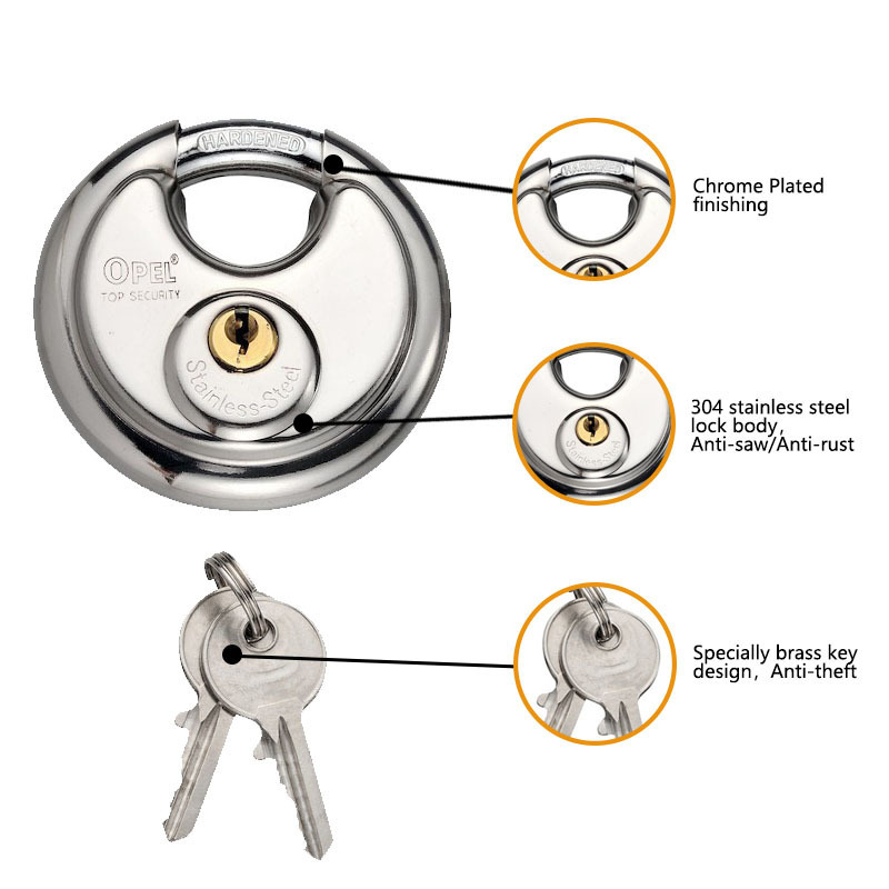 Lock Manufacturer Product Waterproof Dustproof Discus Padlock for wholesales