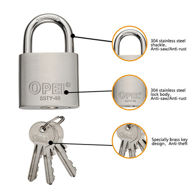 OPEL Anti-theft Door Cabinet Drawer Gate Lock With Keys Long Lock Beam Bike Padlock