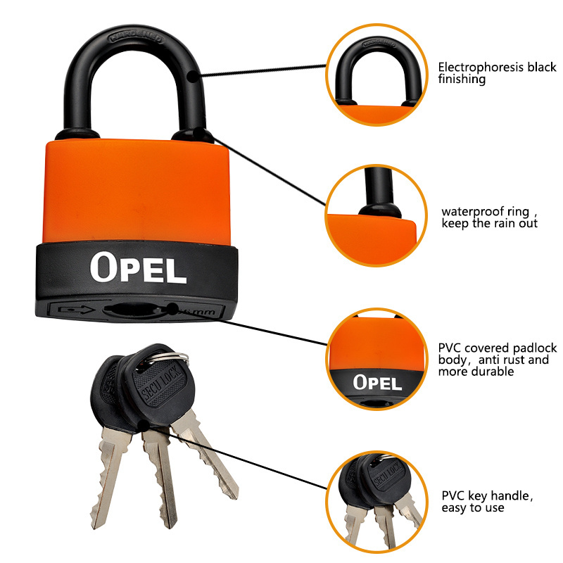 OPEL Brand New Custom Size Pvc Lock Safe Marine Use Locks door keys padlock with high quality