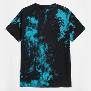 Cheap Wholesale Custom Logo Crew Neck T-shirt Oversized 95% Cotton 5% Spandex Tie Dye T Shirt For Men