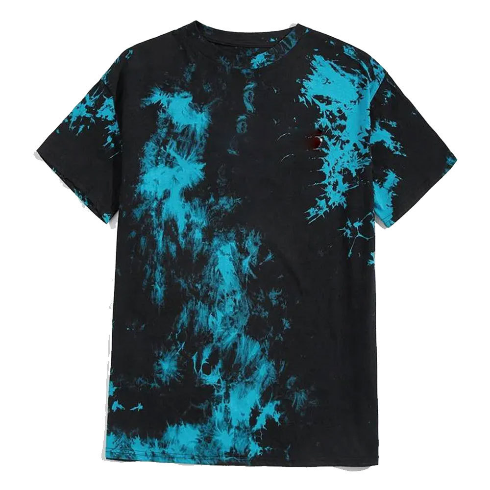 Cheap Wholesale Custom Logo Crew Neck T-shirt Oversized 95% Cotton 5% Spandex Tie Dye T Shirt For Men