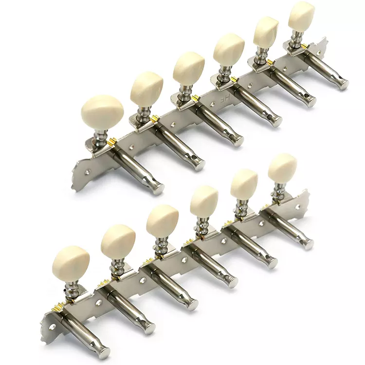 Wholesale Chrome 6L6R Mandolin  Machine Heads 12 Strings Acoustic Guitar Tuning Pegs with Single Hole