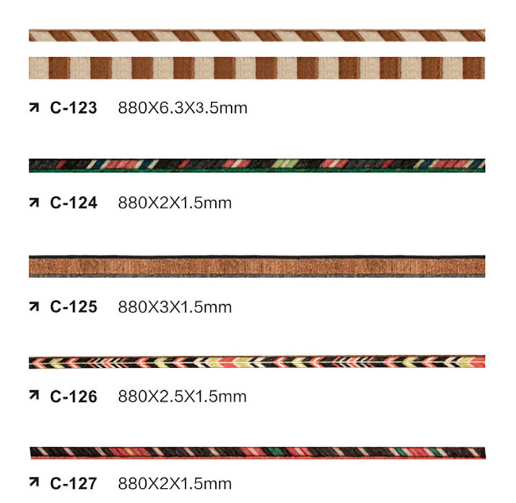 Wholesale Colorful wood Beading Strip Wood Binding Guitar Purfling for Guitar Body Project Parts