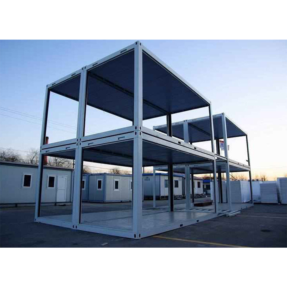 Low cost prefab house cabin sandwich panel flat pack container house