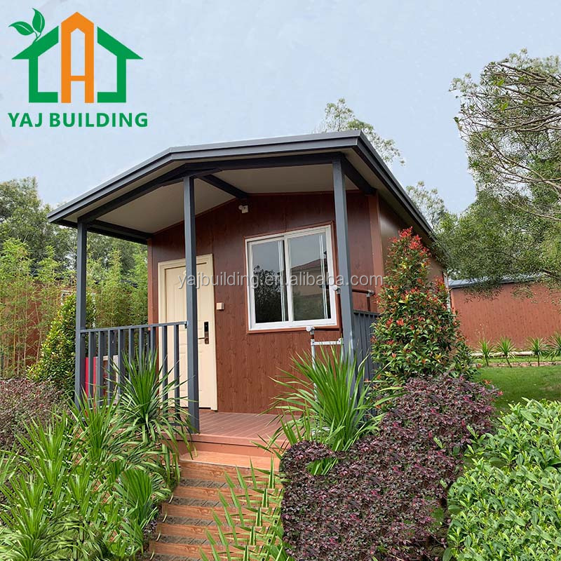 Factory Wood Looking Prefab Houses Ready to Ship Customized Prefab Tiny Container Garden Cabin Waterproof Portable Park Home