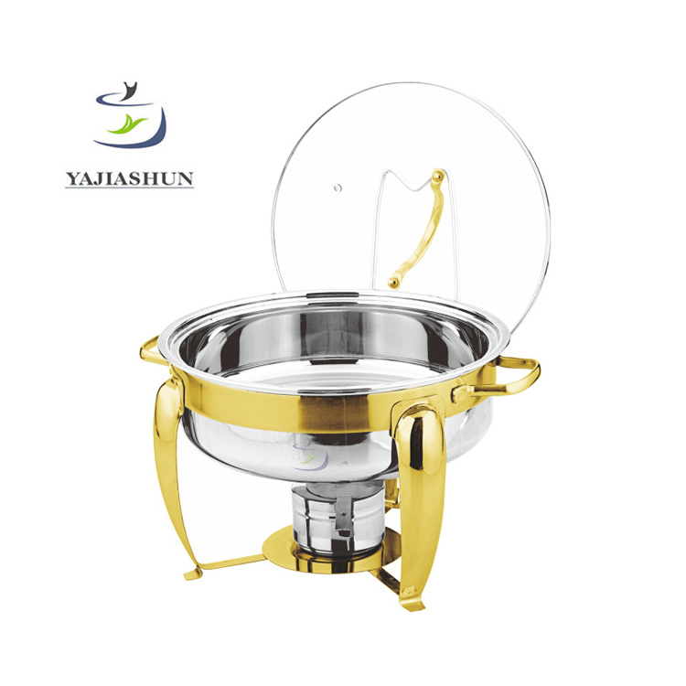 Economic Chafing Dish Stainless Steel Hotel Chafer Buffet Food Warmer Hotel Restaurant Round Chafing Dish Food Warmer