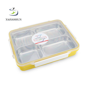 Wholesale Easy Cleaning Silicone Leakproof Stainless Steel Bento Lunch Box Container Tiffin Box For Lunch