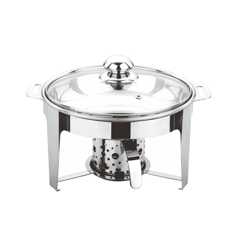 Wholesale commercial chafing dishes buffet stainless steel small buffet chafing dishes hot pot seafood pot with alcohol burners