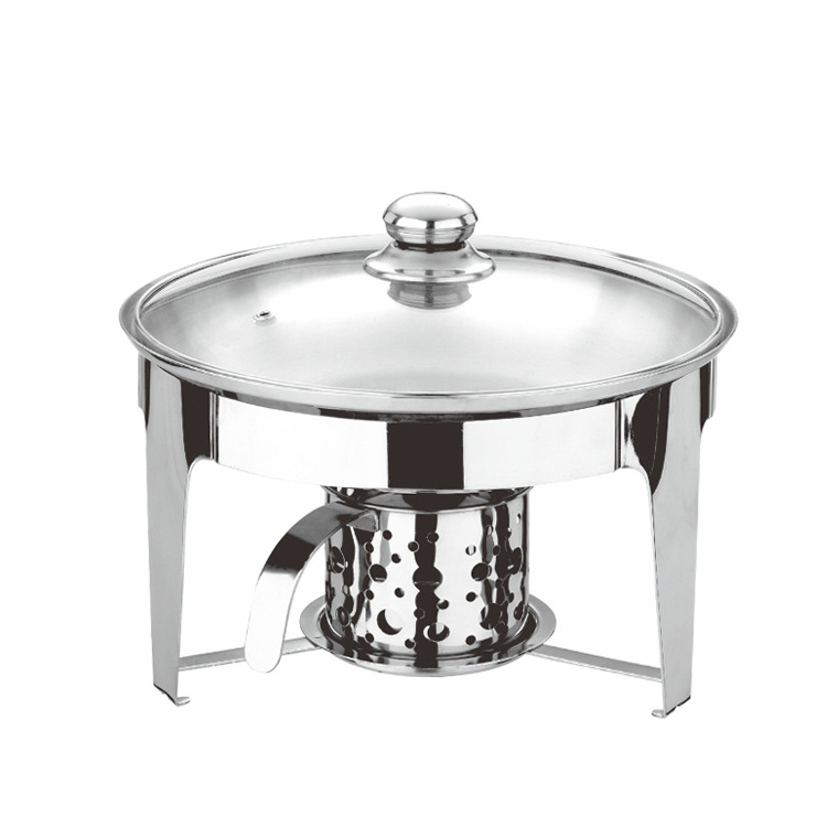 Wholesale commercial chafing dishes buffet stainless steel small buffet chafing dishes hot pot seafood pot with alcohol burners