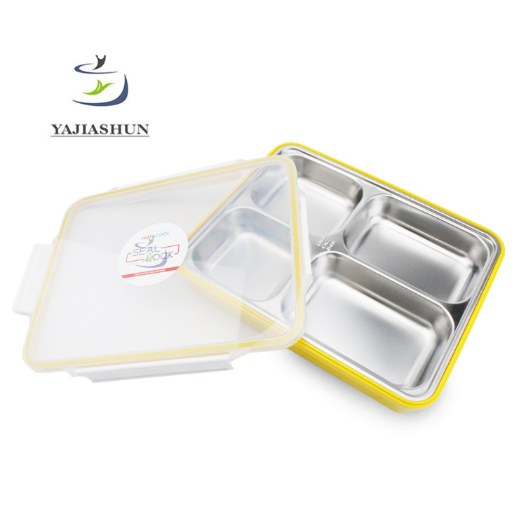 Wholesale Easy Cleaning Silicone Leakproof Stainless Steel Bento Lunch Box Container Tiffin Box For Lunch