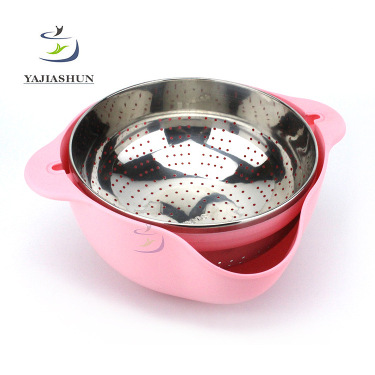 Mini Stainless Steel Colander Plastic Strainer Colander Basket For Washing Fruit Vegetable