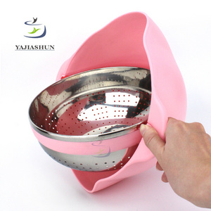 Mini Stainless Steel Colander Plastic Strainer Colander Basket For Washing Fruit Vegetable