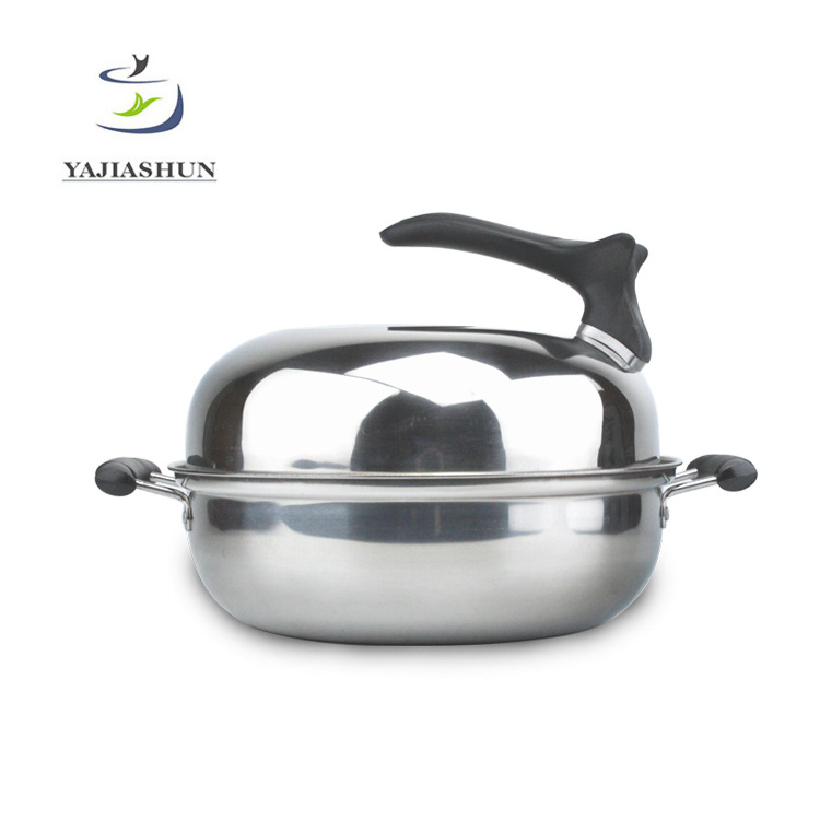 New Design Chinese Stainless Steel Steamer Pot / Stock Pot 28cm Food Steamer for Dumpling Bread