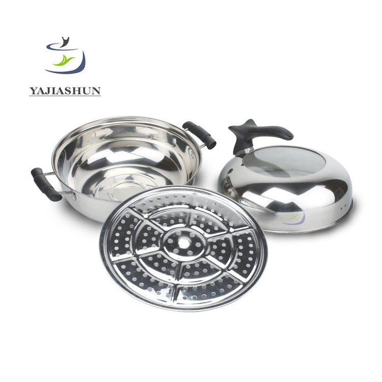 New Design Chinese Stainless Steel Steamer Pot / Stock Pot 28cm Food Steamer for Dumpling Bread