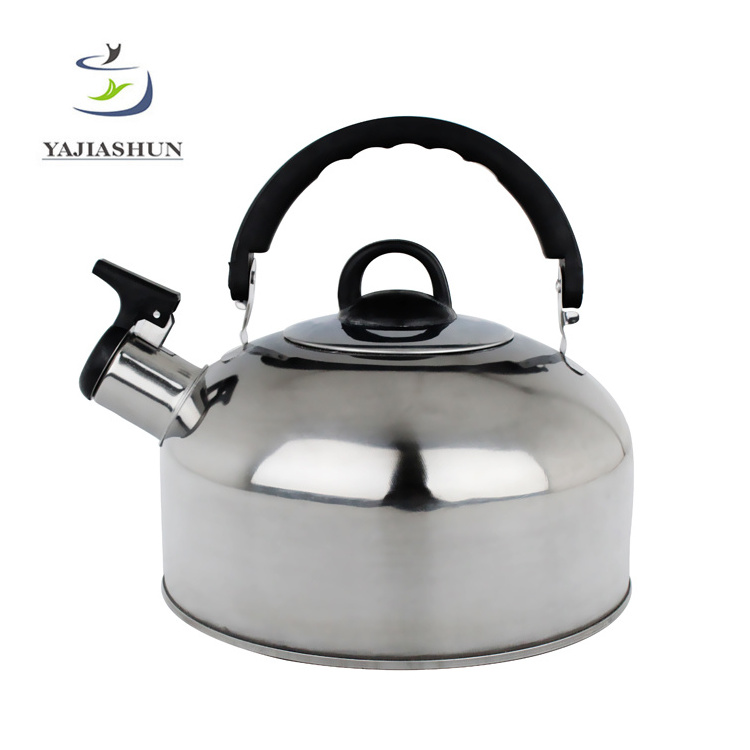 Cheaper Printed Colorful Stainless Steel Whistling Kettle Teapot Flat Water Pots & Kettles