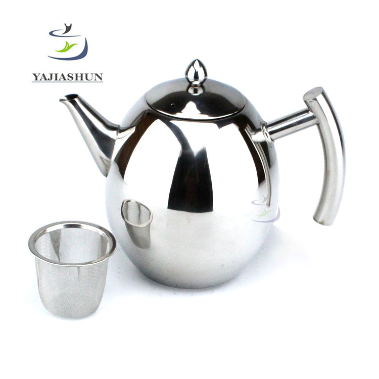 Top Grade Oval Stainless Steel Chinese Tea Kettle Coffee Pot With Filter Water Pots & Kettles