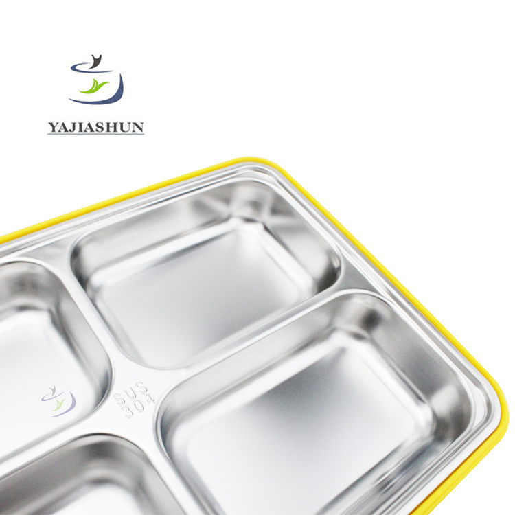 Wholesale Easy Cleaning Silicone Leakproof Stainless Steel Bento Lunch Box Container Tiffin Box For Lunch