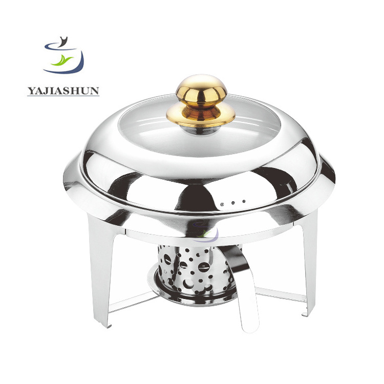 Wholesale commercial chafing dishes buffet stainless steel small buffet chafing dishes hot pot seafood pot with alcohol burners